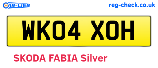 WK04XOH are the vehicle registration plates.
