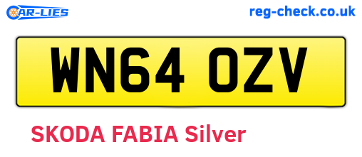 WN64OZV are the vehicle registration plates.