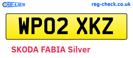 WP02XKZ are the vehicle registration plates.