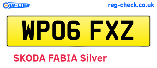 WP06FXZ are the vehicle registration plates.