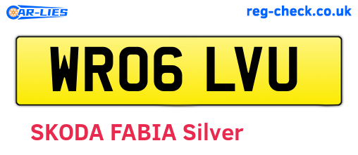 WR06LVU are the vehicle registration plates.