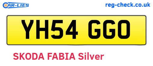 YH54GGO are the vehicle registration plates.