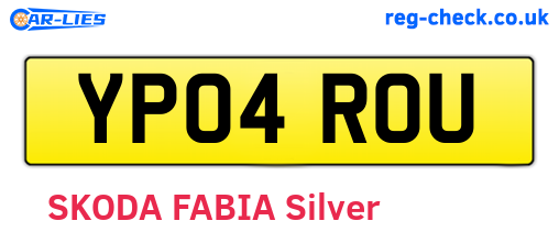 YP04ROU are the vehicle registration plates.