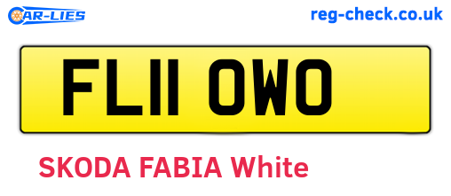 FL11OWO are the vehicle registration plates.