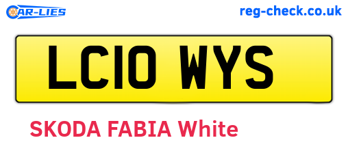 LC10WYS are the vehicle registration plates.
