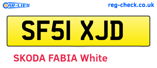 SF51XJD are the vehicle registration plates.