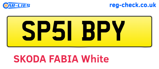 SP51BPY are the vehicle registration plates.