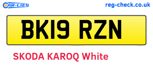 BK19RZN are the vehicle registration plates.