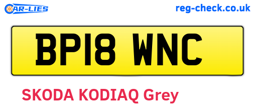 BP18WNC are the vehicle registration plates.