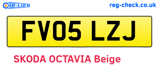 FV05LZJ are the vehicle registration plates.