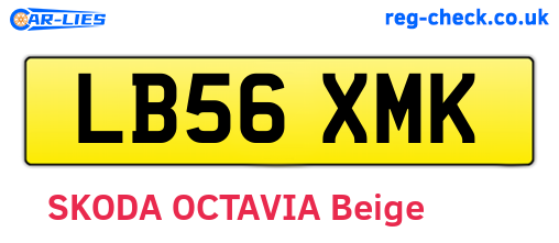 LB56XMK are the vehicle registration plates.