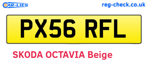 PX56RFL are the vehicle registration plates.