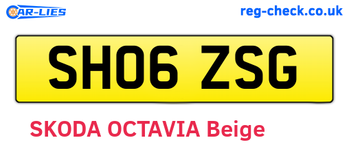 SH06ZSG are the vehicle registration plates.