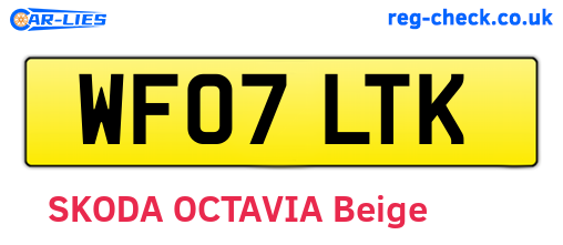 WF07LTK are the vehicle registration plates.