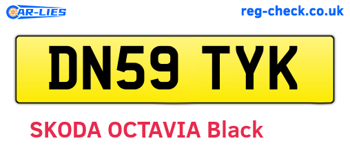 DN59TYK are the vehicle registration plates.