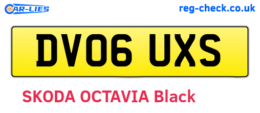 DV06UXS are the vehicle registration plates.