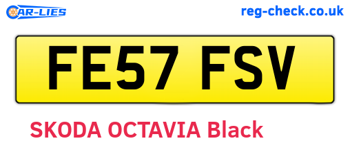FE57FSV are the vehicle registration plates.