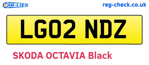 LG02NDZ are the vehicle registration plates.