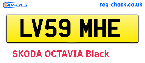 LV59MHE are the vehicle registration plates.