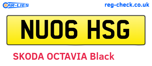 NU06HSG are the vehicle registration plates.