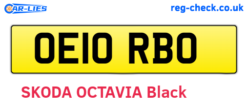 OE10RBO are the vehicle registration plates.