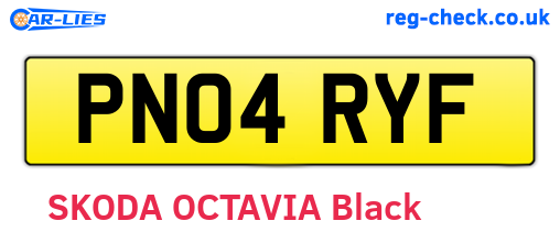 PN04RYF are the vehicle registration plates.