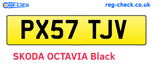 PX57TJV are the vehicle registration plates.