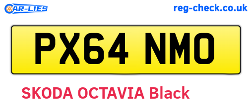 PX64NMO are the vehicle registration plates.