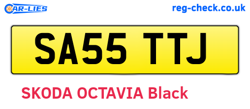 SA55TTJ are the vehicle registration plates.