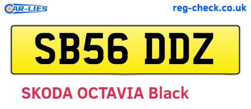 SB56DDZ are the vehicle registration plates.