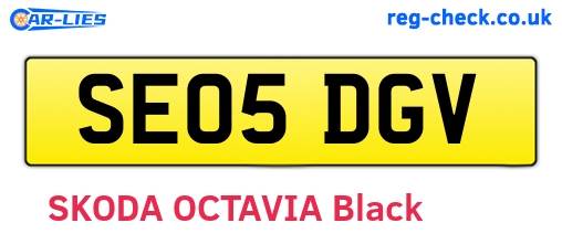 SE05DGV are the vehicle registration plates.