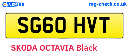 SG60HVT are the vehicle registration plates.