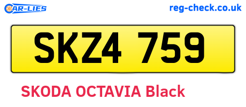 SKZ4759 are the vehicle registration plates.