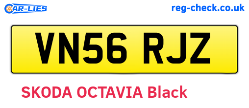VN56RJZ are the vehicle registration plates.