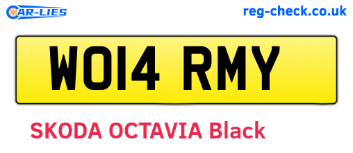 WO14RMY are the vehicle registration plates.