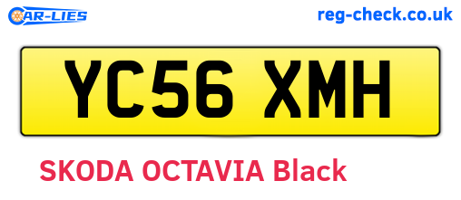 YC56XMH are the vehicle registration plates.