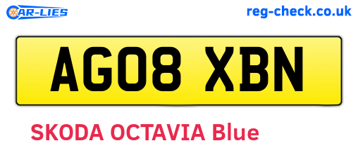 AG08XBN are the vehicle registration plates.