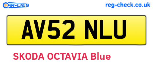 AV52NLU are the vehicle registration plates.