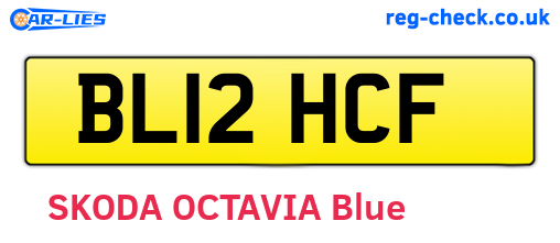 BL12HCF are the vehicle registration plates.