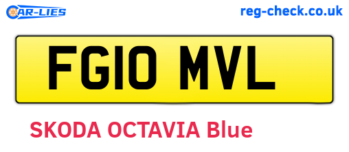 FG10MVL are the vehicle registration plates.
