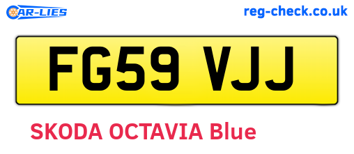 FG59VJJ are the vehicle registration plates.