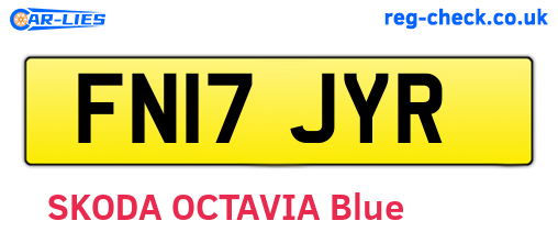 FN17JYR are the vehicle registration plates.