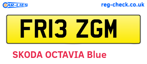 FR13ZGM are the vehicle registration plates.