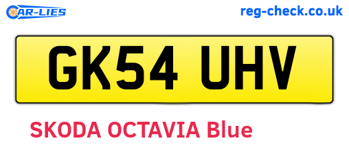 GK54UHV are the vehicle registration plates.