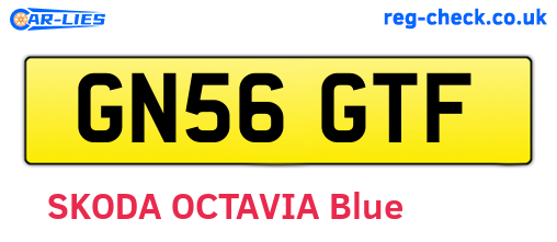 GN56GTF are the vehicle registration plates.