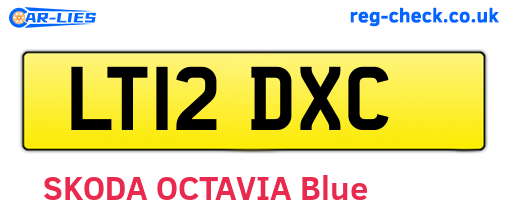 LT12DXC are the vehicle registration plates.