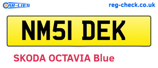 NM51DEK are the vehicle registration plates.