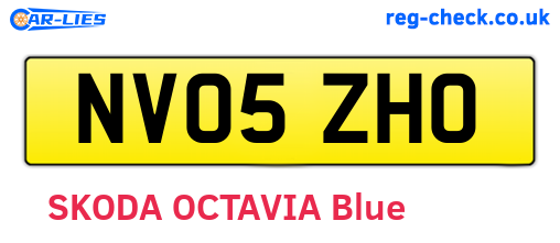 NV05ZHO are the vehicle registration plates.