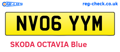 NV06YYM are the vehicle registration plates.