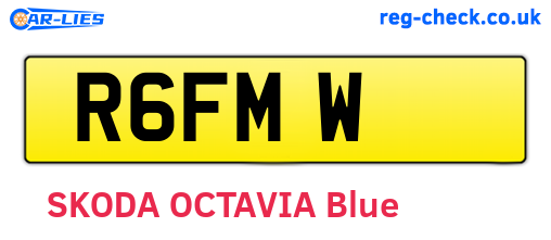 R6FMW are the vehicle registration plates.